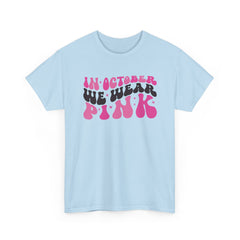 In October We Wear Pink Retro T-Shirt
