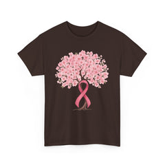 Pink Ribbon Cherry Blossom Tree T-Shirt
