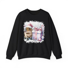 Capybara With Christmas Present Sweatshirt