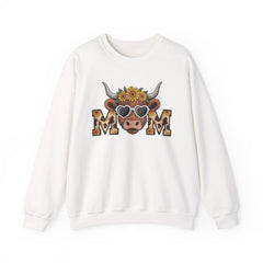 Highland Cow Mom Sunflower Leopard Sweatshirt