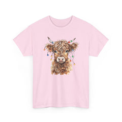Highland Cow With Christmas Lights T-Shirt
