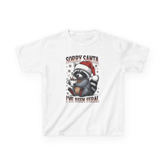 Sorry Santa I've Been Feral Raccoon Kids T-Shirt