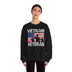 Vietnam Veteran American Flag Sweatshirt, folded