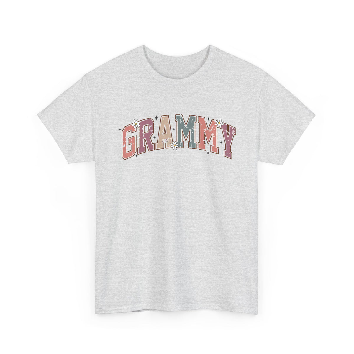 Ash Grammy retro daisy varsity t-shirt, front view