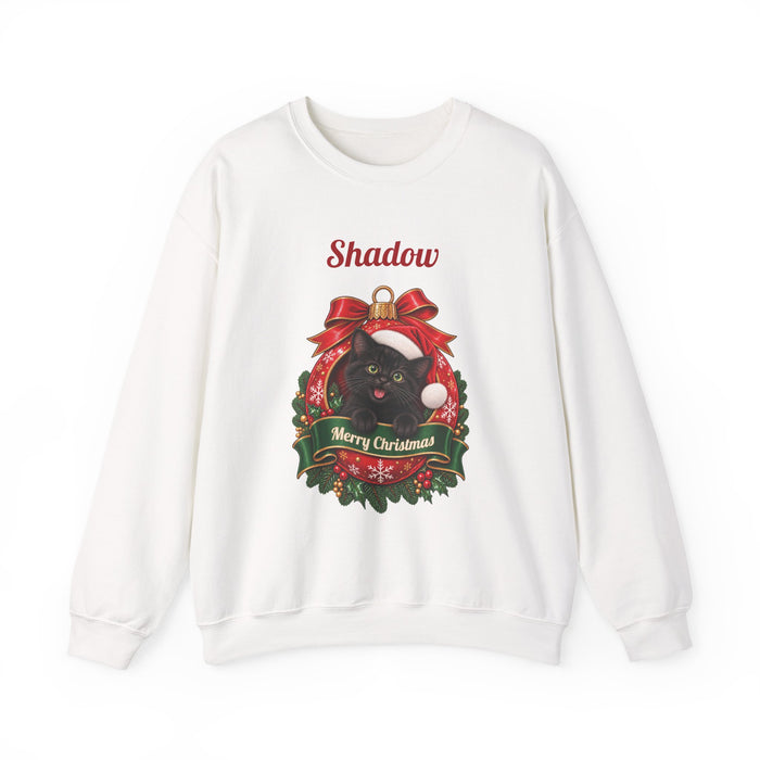 Personalized Black Cat Christmas Sweatshirt