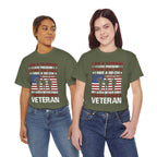 Model wearing the Proud Female Veteran My Oath Never Ends T-Shirt