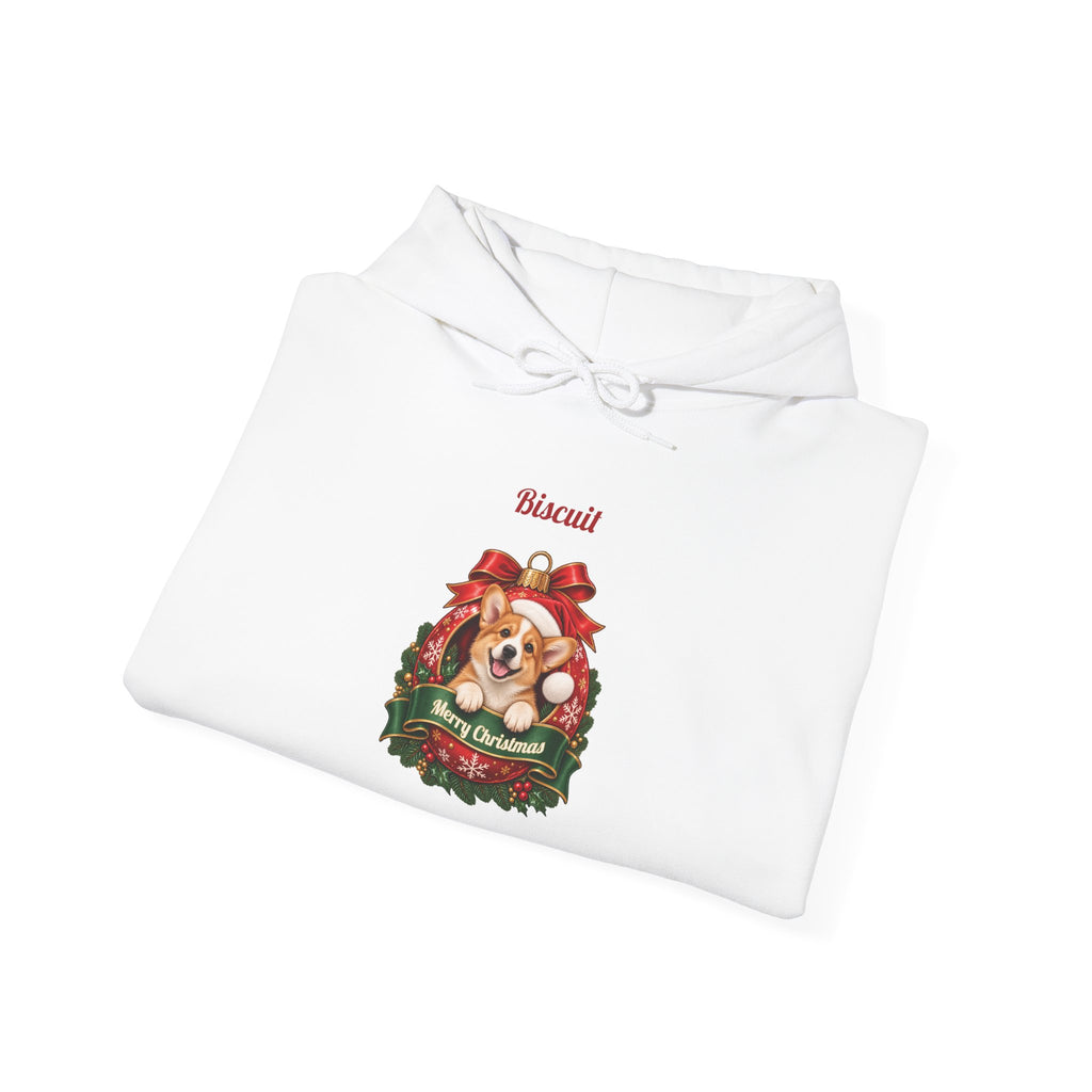 Personalized Corgi Christmas Hoodie, folded