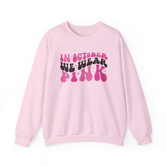 In October We Wear Pink Retro Sweatshirt