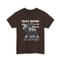 Dark Chocolate Silly Moose On The Loose vintage moose t-shirt, front view