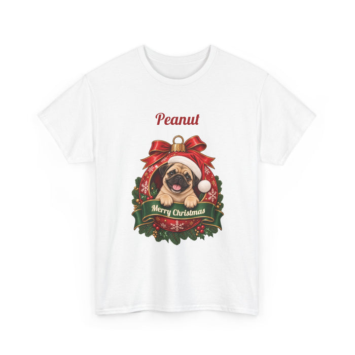 Personalized Pug Christmas T-Shirt