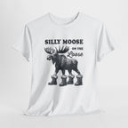 Silly Moose On The Loose T-Shirt, flat lay