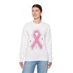 Model wearing the In October We Wear Pink Ribbon Sweatshirt