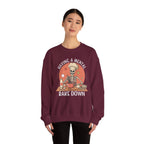 Model wearing the Having A Mental Bake Down Sweatshirt
