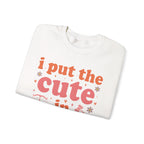 I Put The Cute In Prosecute Sweatshirt, folded