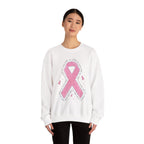 Model wearing the In October We Wear Pink Ribbon Sweatshirt