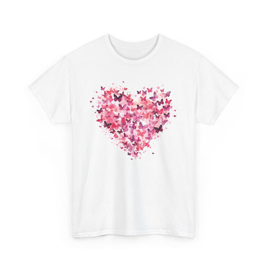Pink Butterfly Heart T-Shirt