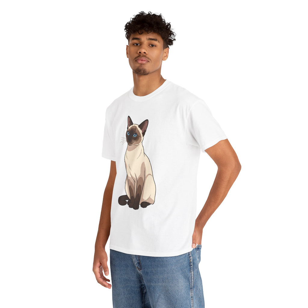 Model wearing the Siamese Cat T-Shirt
