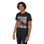 Model wearing the Vietnam Veteran American Flag T-Shirt