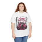 Model wearing the In October We Wear Pink Witches T-Shirt