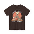 Dark Chocolate Having A Mental Bake Down skeleton baker t-shirt, front view