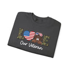 Love Our Veteran Sweatshirt, folded