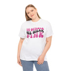 Model wearing the In October We Wear Pink Retro T-Shirt