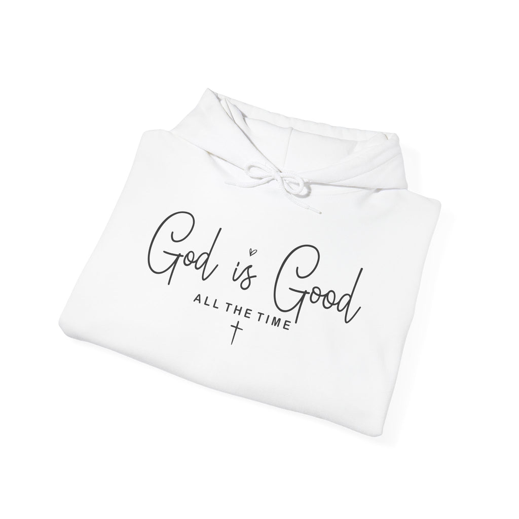 White God Is Good All The Time Hoodie, folded