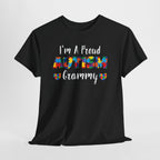 I'm A Proud Autism Grammy T-Shirt, flat lay