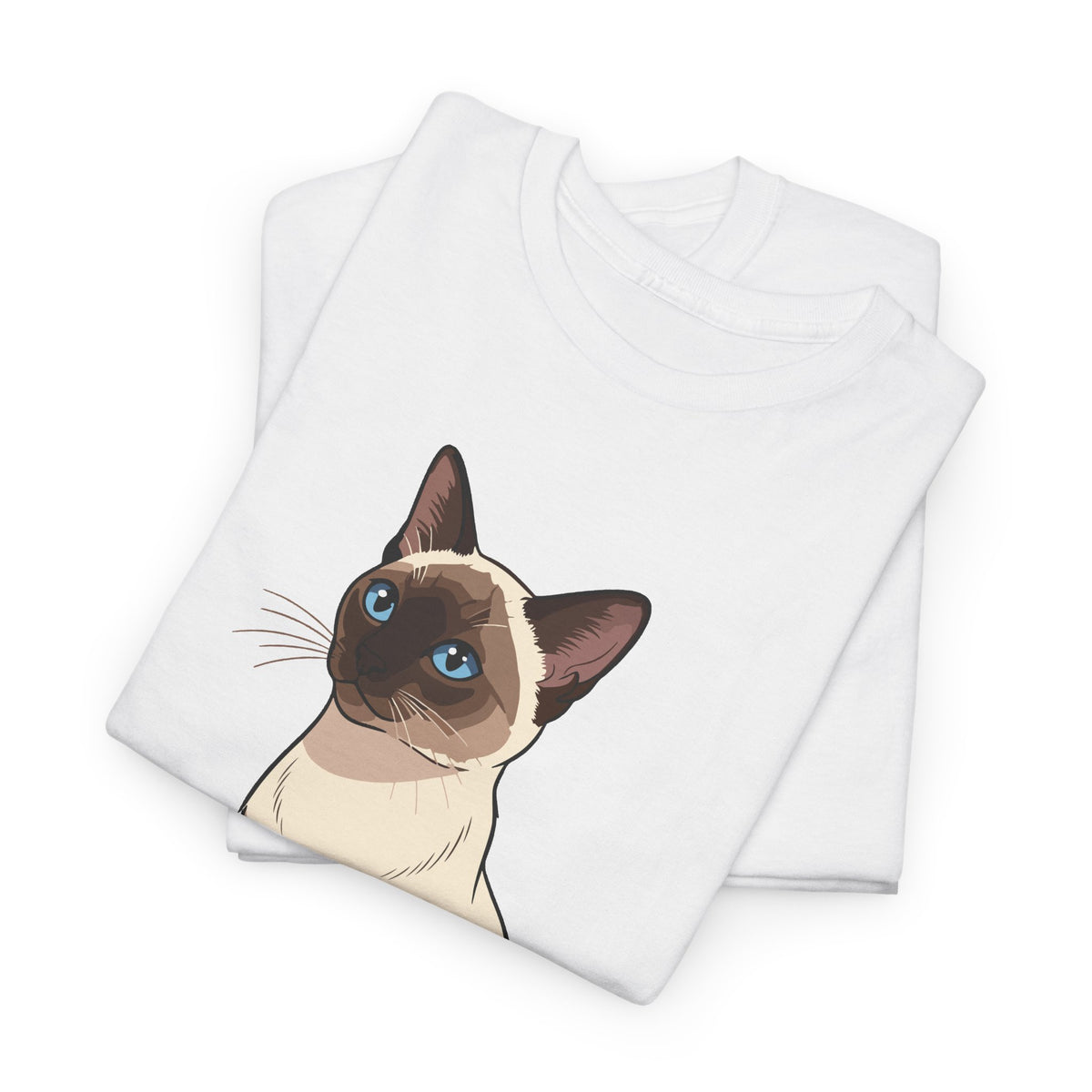 Siamese Cat T-Shirt, folded