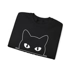Black Judging You Silently Cat Sweatshirt, folded