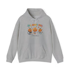 Sport grey All About Fall Prevention hoodie with retro pumpkin and leaf characters