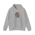Sport grey All You Need Is Love And A Dog hoodie with floral dog paw print