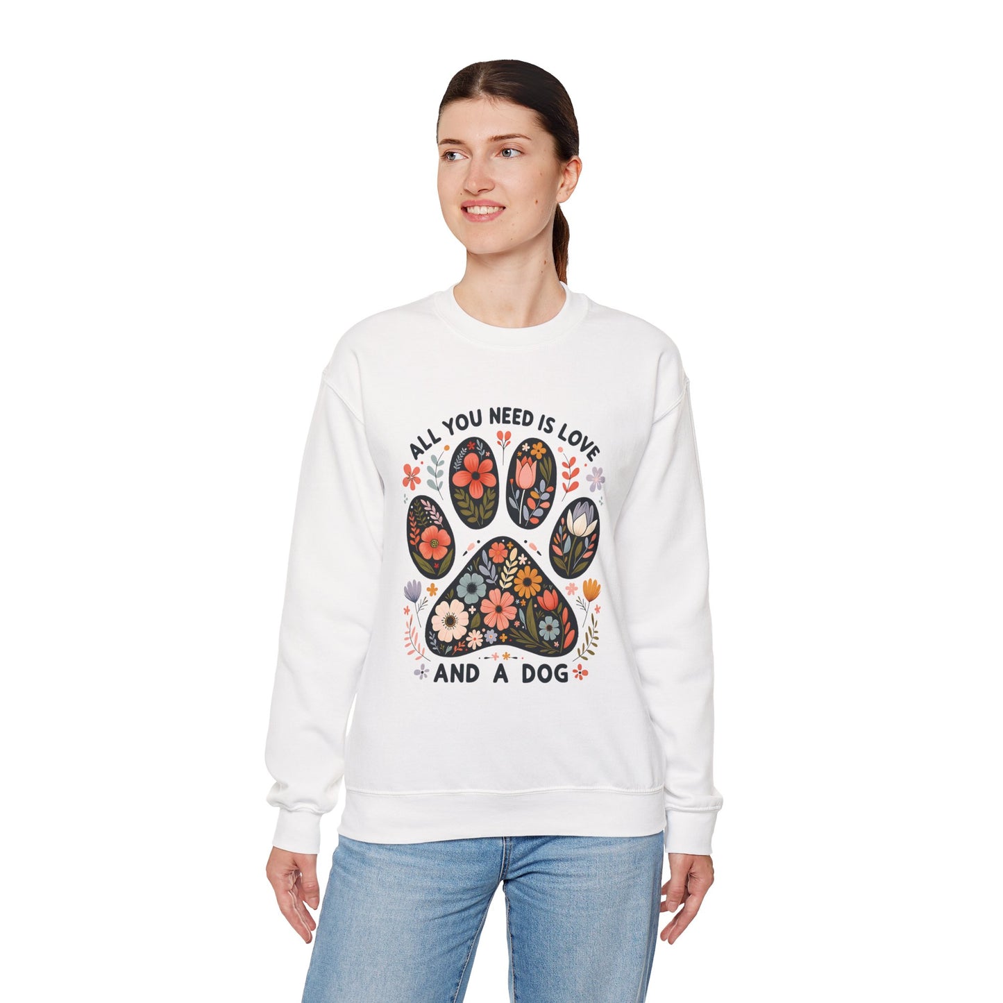 All You Need Is Love And A Dog sweatshirt, additional product view