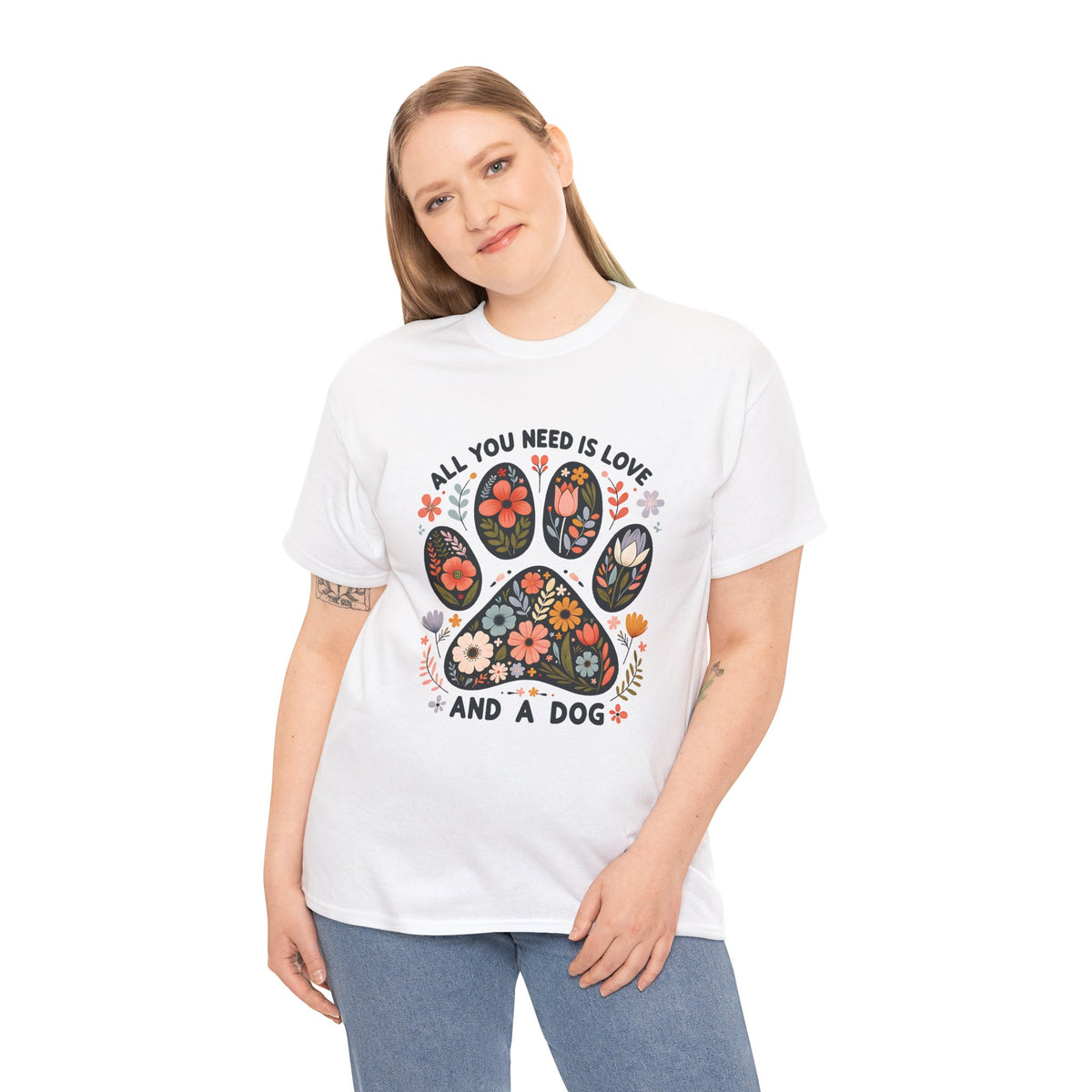 All You Need Is Love And A Dog t-shirt, additional product view