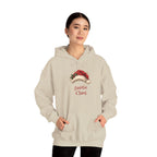 Woman wearing the Auntie Claus Hoodie