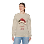 Woman wearing the Auntie Claus Sweatshirt, front view