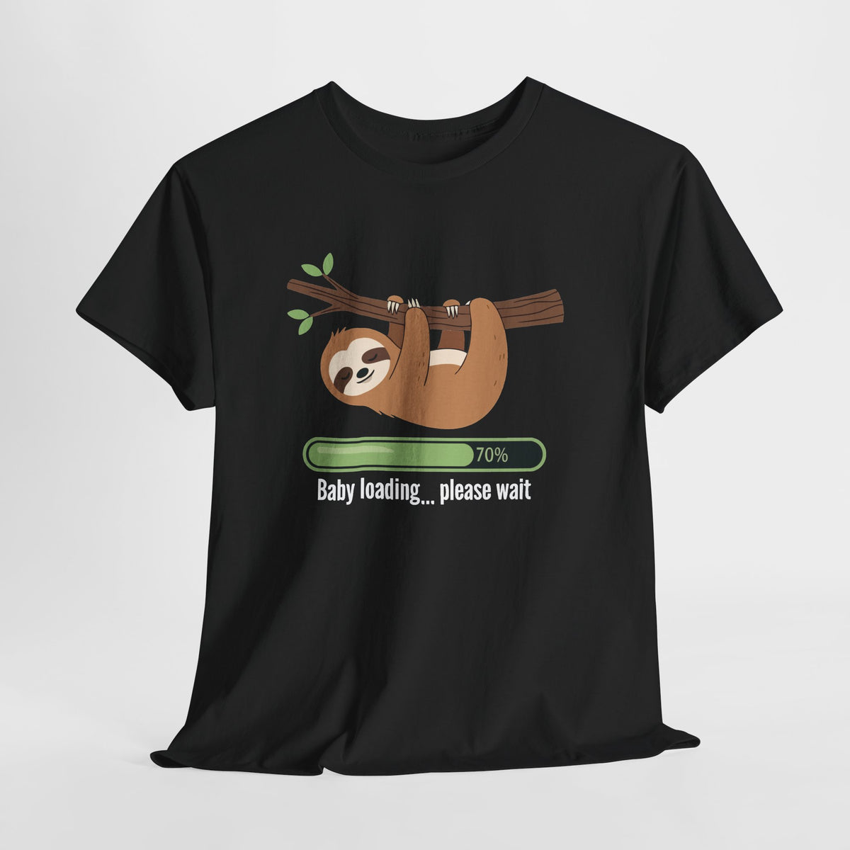 Baby Loading Please Wait sloth t-shirt, additional product view