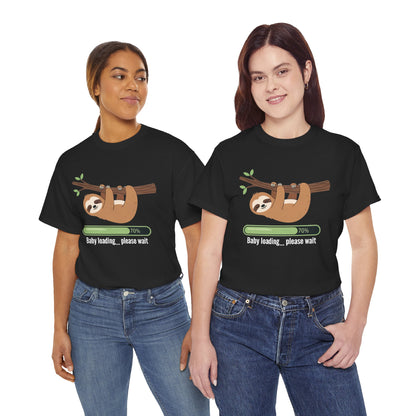 Baby Loading Please Wait sloth t-shirt, additional product view