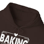 Baking It's How I Hug hoodie, hood and drawcord detail