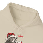 Bear Boop Christmas Hoodie, front collar close-up