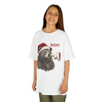 Girl wearing the Bear Boop Christmas Kids T-Shirt
