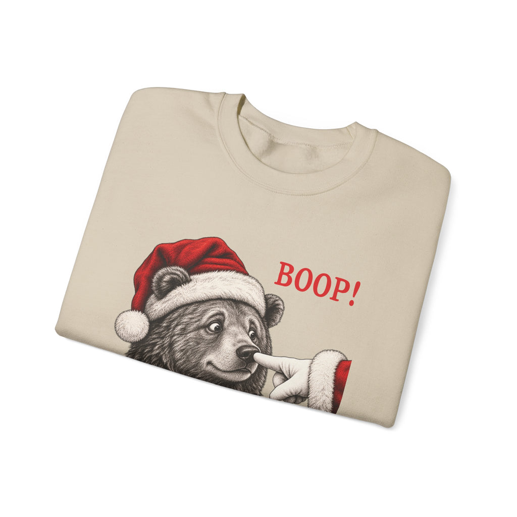 Bear Boop Christmas Sweatshirt, folded
