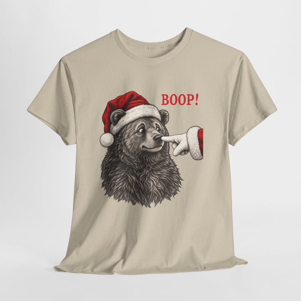 Bear Boop Christmas T-Shirt, flat lay