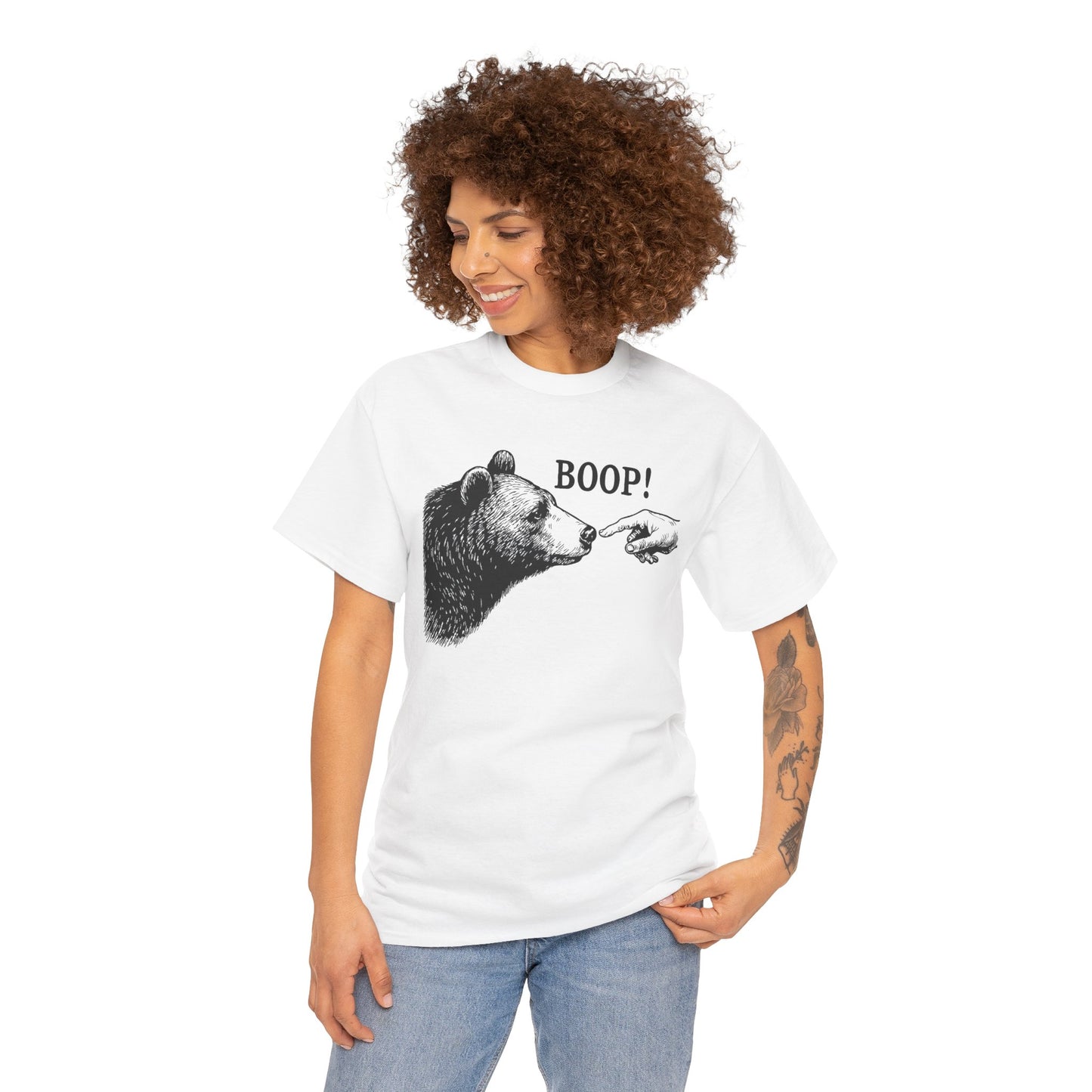 Bear Boop funny graphic tee, additional product view