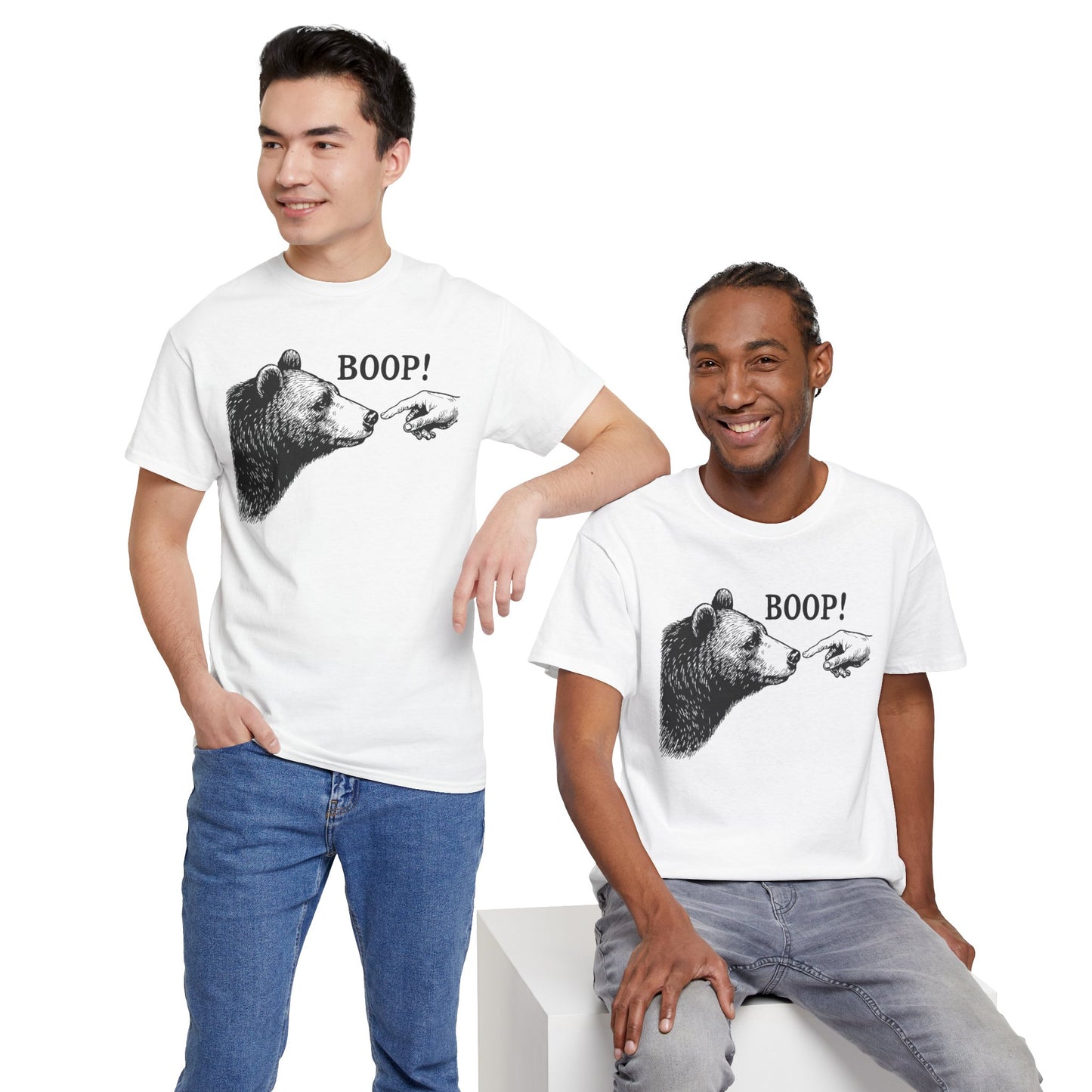 Bear Boop funny graphic tee, additional product view