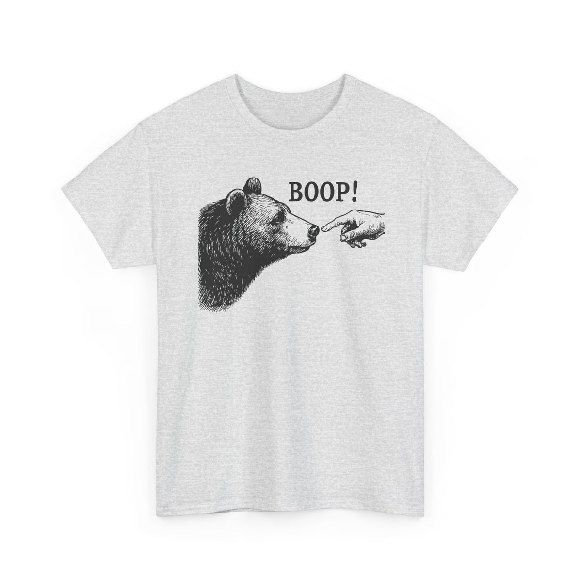 Ash Bear Boop funny bear t-shirt, front view