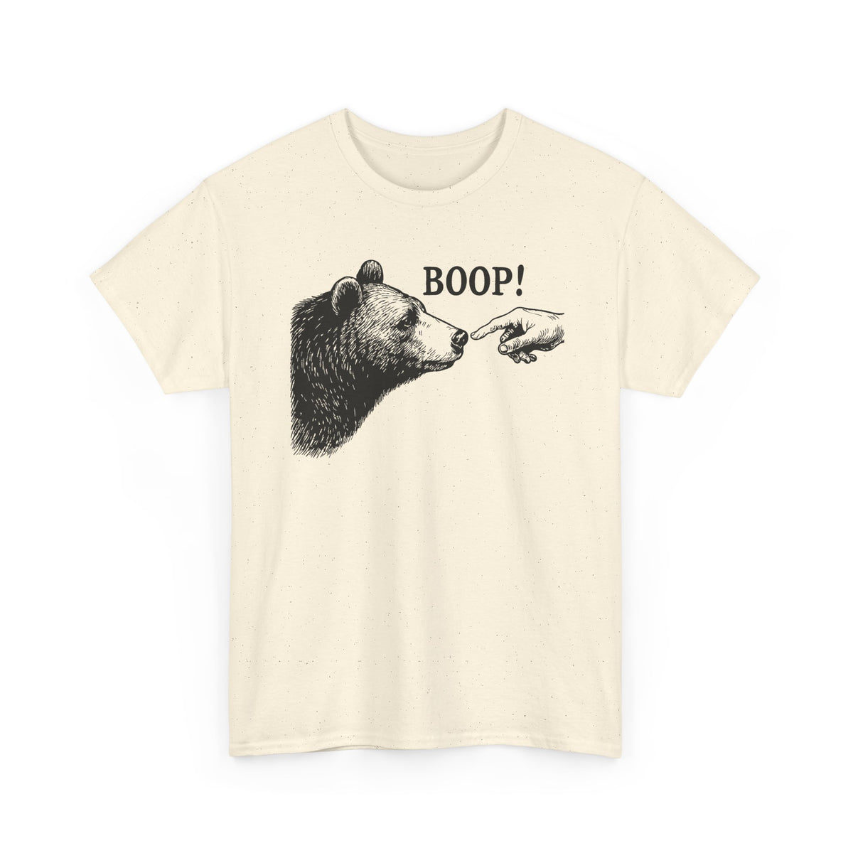 Natural Bear Boop funny bear t-shirt, front view