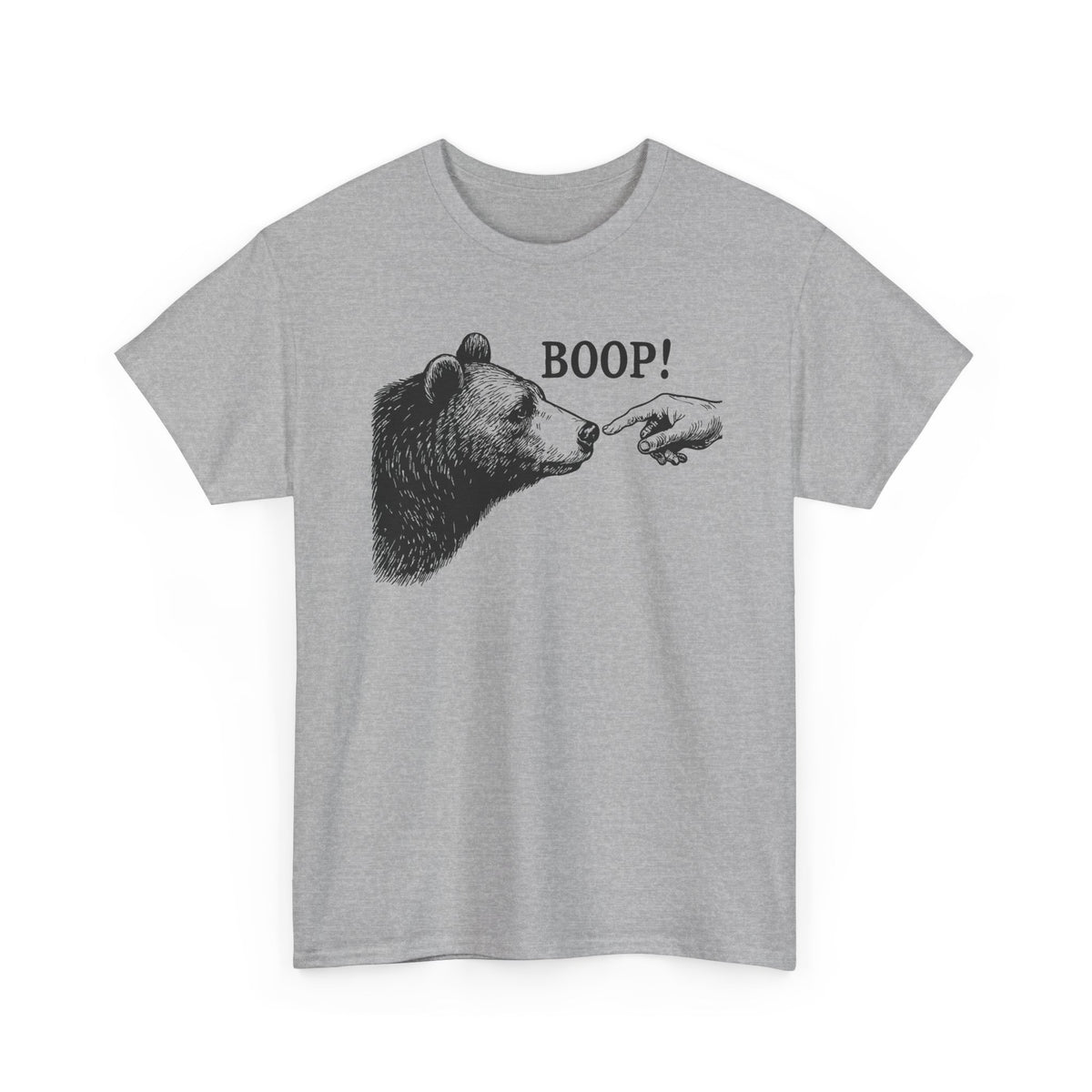 Sport Grey Bear Boop funny bear t-shirt, front view