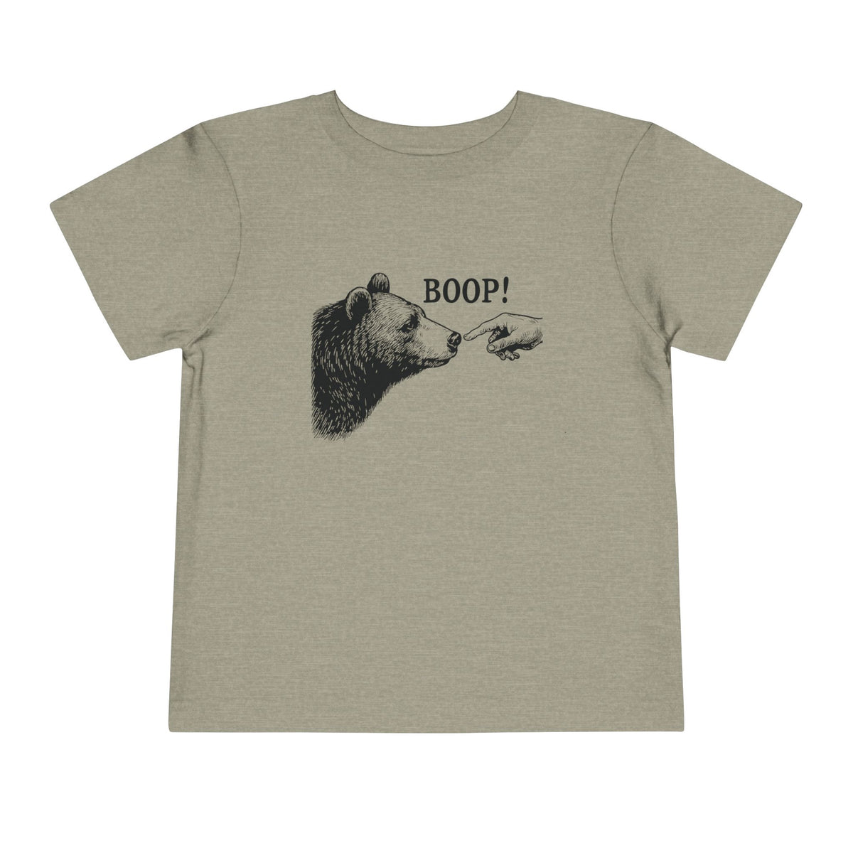 Heather Stone Bear Boop funny bear toddler t-shirt, front view