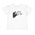 White Bear Boop funny bear toddler t-shirt, front view